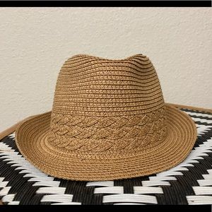 Straw Fedora Beach Hat by bebe